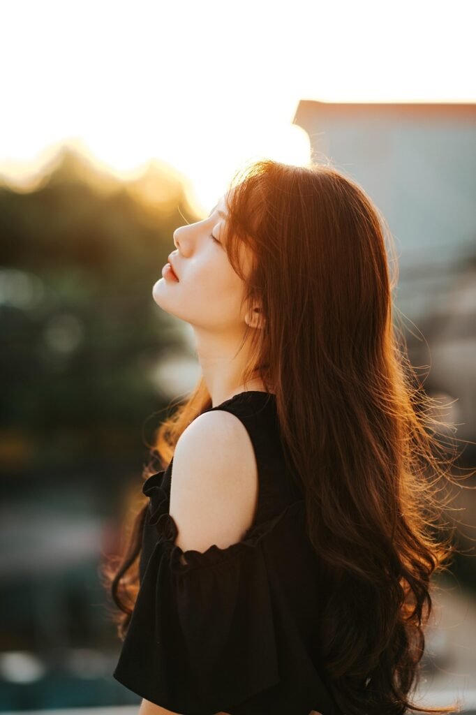 girl, nature, beauty, portrait, profile, sunny, summer, sunshine, sunlight, hair, sad girl, lonely, sad, woman, beautiful